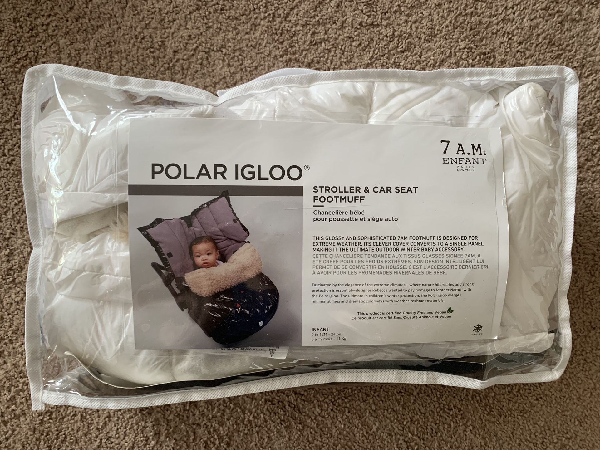 7am Enfant Polar Igloo Stroller Carseat Footmuff