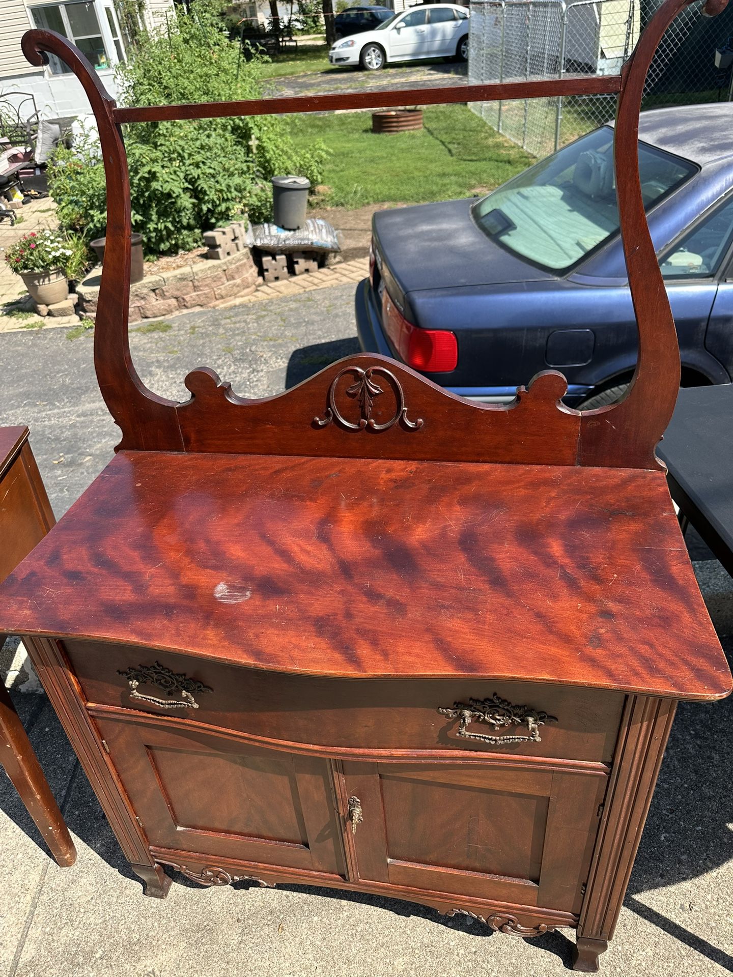Antique Cherry Wood Washstand and Dresser