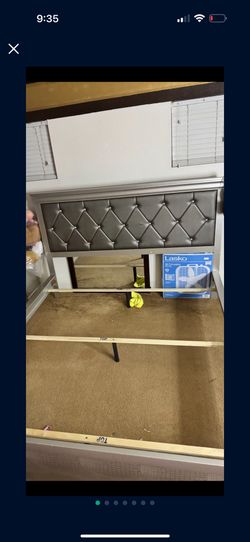 KING SIZE BED FRAME DRESSER AND MIRROR