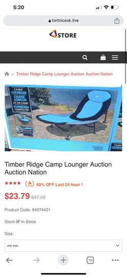 WARNING Cot Camping Timber Ridge