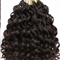 7 Packs Gogo Curl Crochet Hair for Women 8 Inch Pre-Twisted Curly Crochet Hair Pre Looped Deep Ocean Water Wave Beach Curl Crochet Braids Synthetic