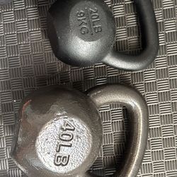 2 kettlebells - $1/lbs