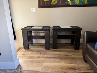 Custom built table stands