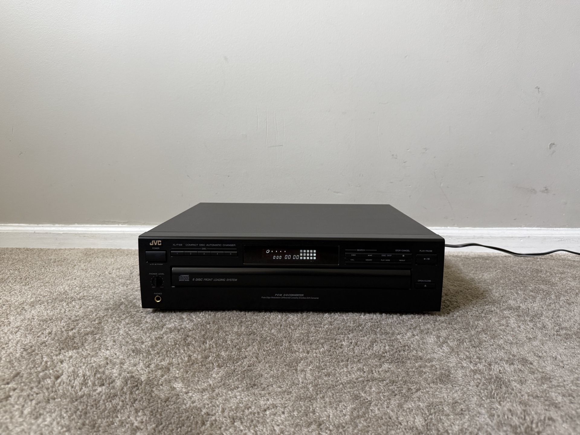 JVC XL-F108 5 Compact Disc CD Player Changer