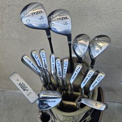 16 piece Affinity and Golden RAM Golf Clubs with Golf Bag