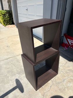 Dark brown box shelf