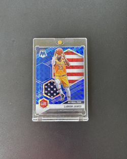 2020-21 Panini Mosaic - National Pride LeBron James #247 Blue Prizm /99