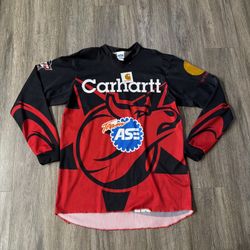 Vintage Carhartt PBR Car Quest Voler Mesh Riding Shirt Large