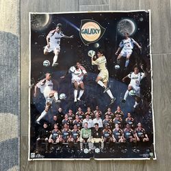 Vintage LA Galaxy Team Roster Poster