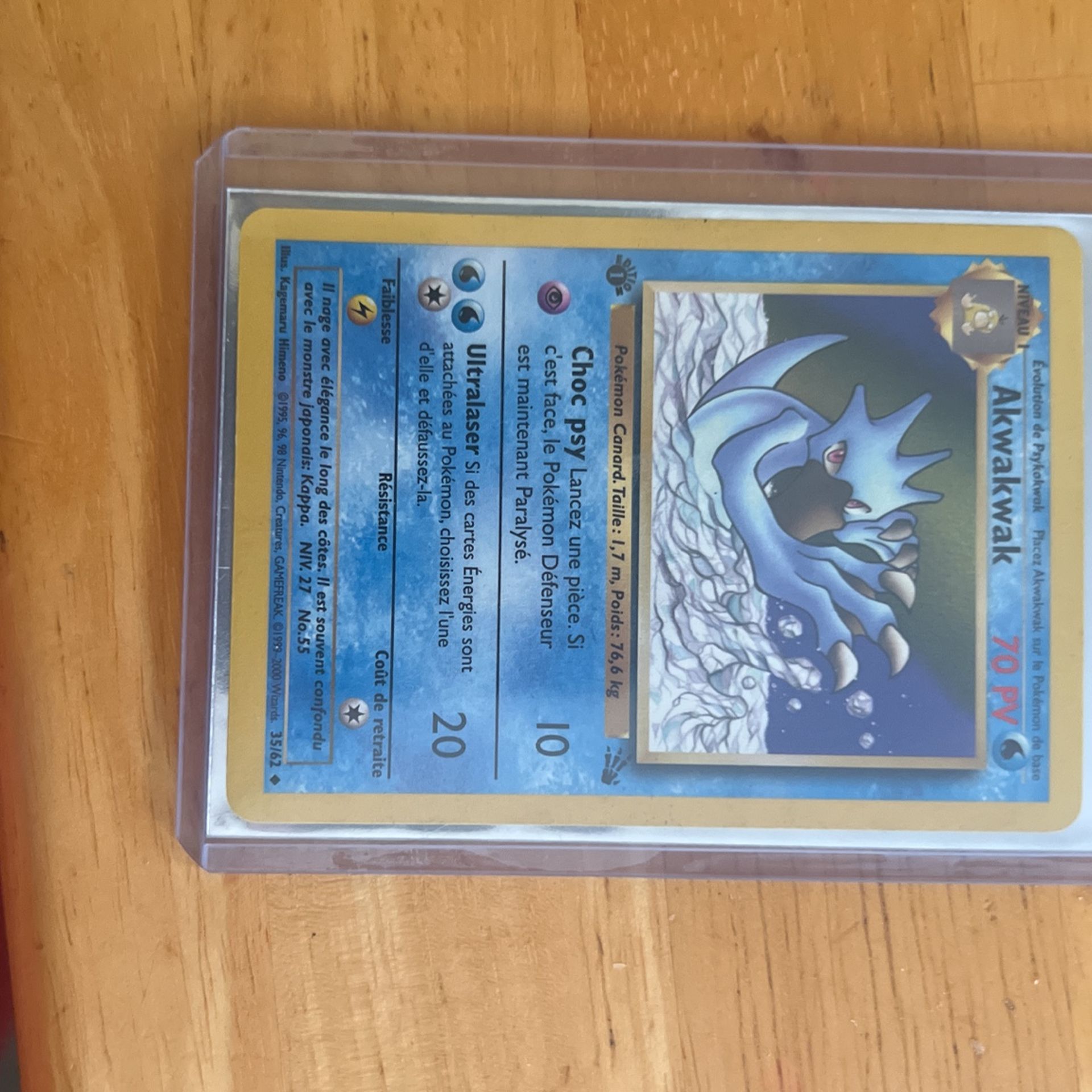 Pokémon TCG French Golduck Fossil Card