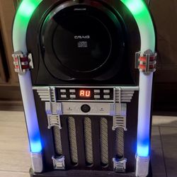 Lights Craig Jukebox Bluetooth/ CD Tabletop Speaker System with Bluetooth, CD & Color Changing Lights