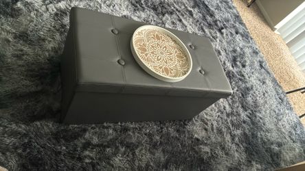 Great leather ottoman