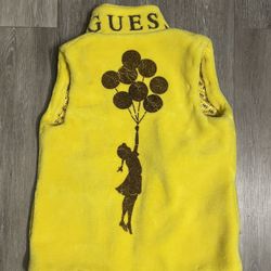 (SEND OFFERS) Guess X Banksy Faux Fur Vest 