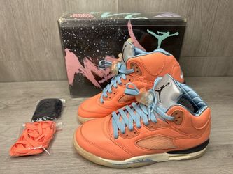 Nike Air Jordan 5 Retro KJ Khaled We The Best Crimson Bliss DV4983-641 Size 5.5Y (A1D031143)