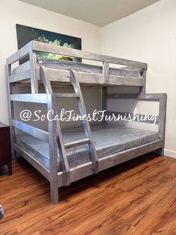 Twin bunk bed and mattress