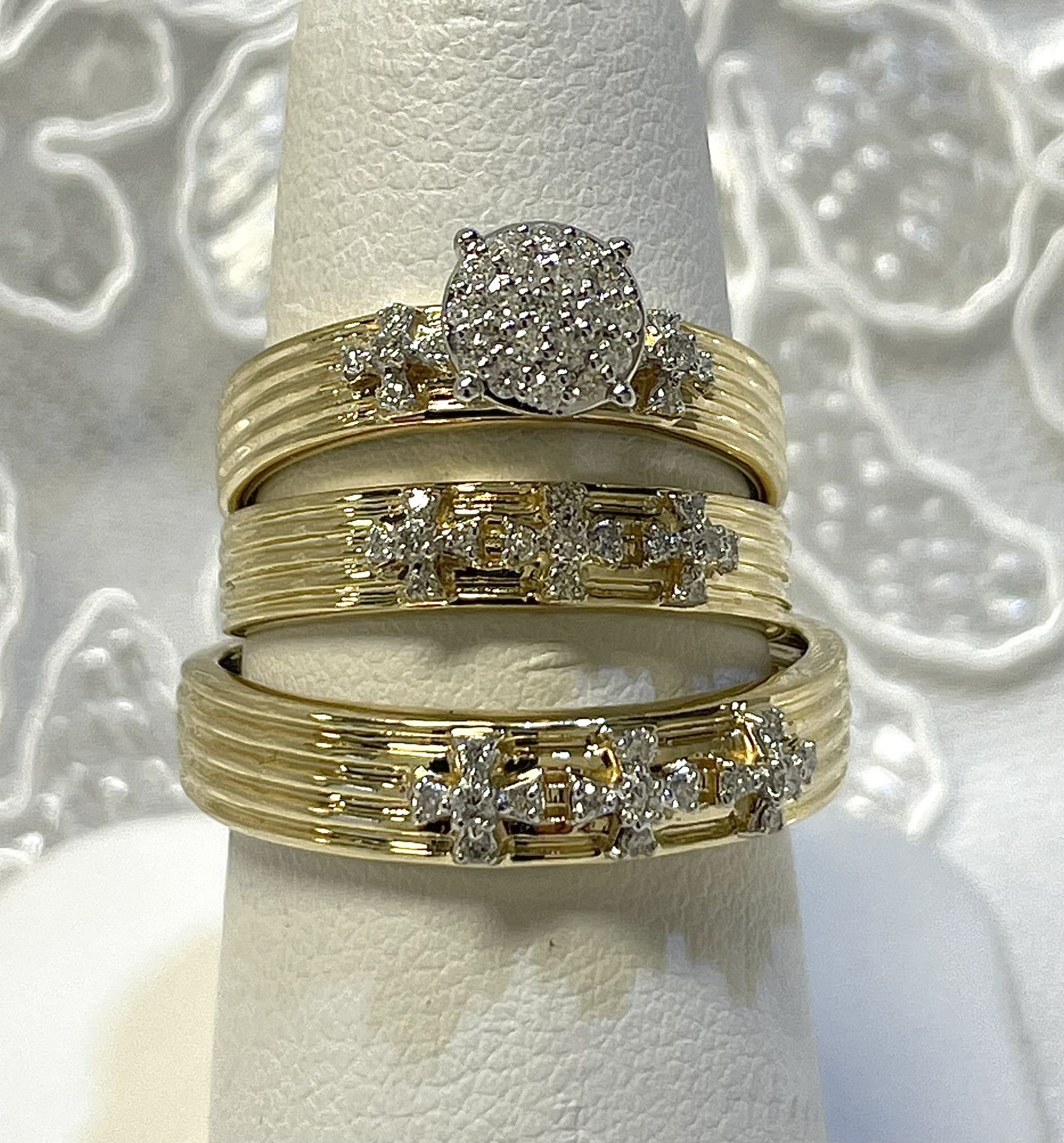 14k Diamond Wedding Ring Set