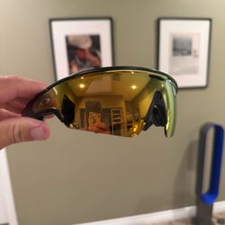 Oakley Shield Sunglasses Gold Mirror Lens