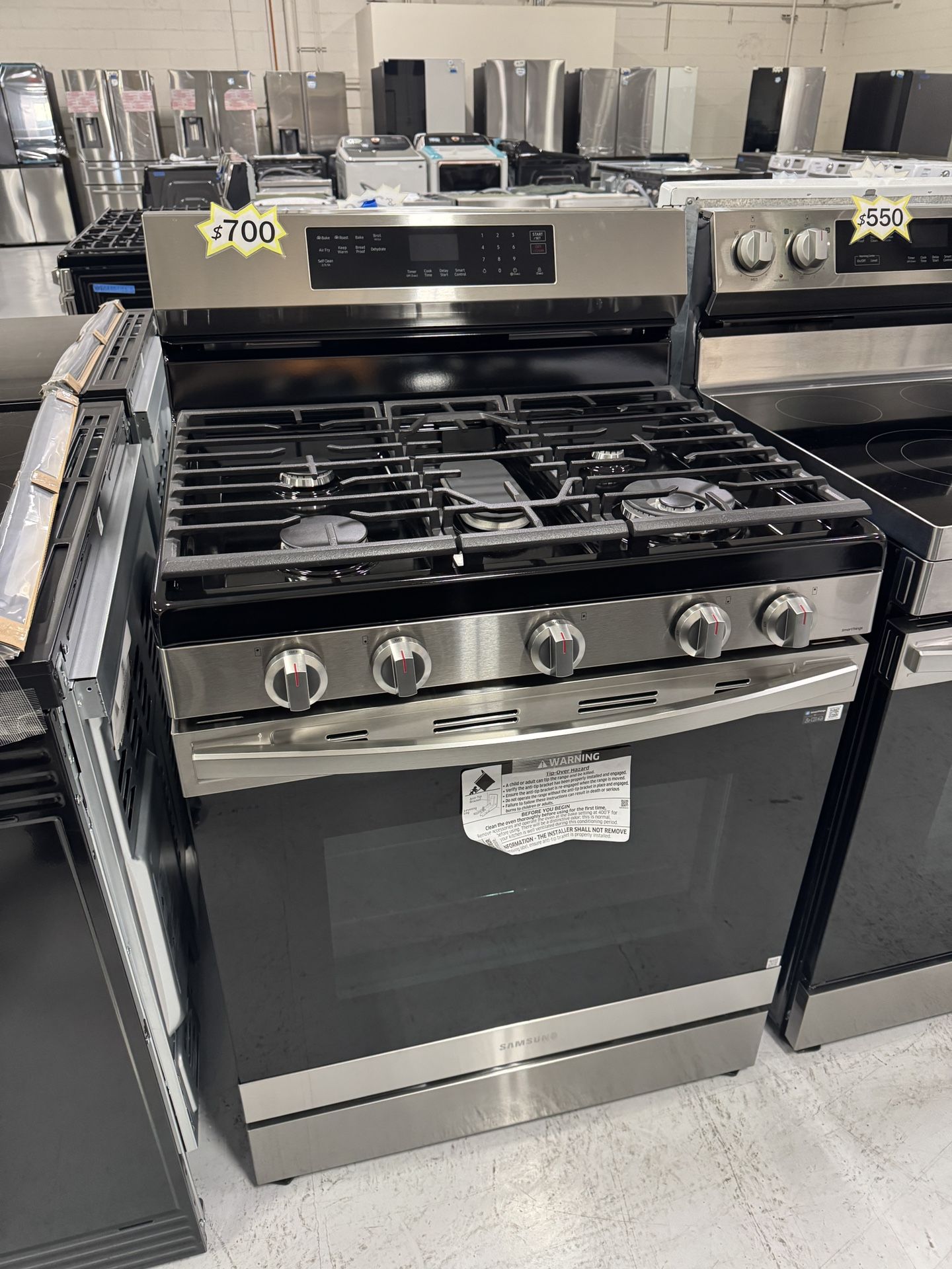 Brand New Gas Stove Air Fry Convection Oven