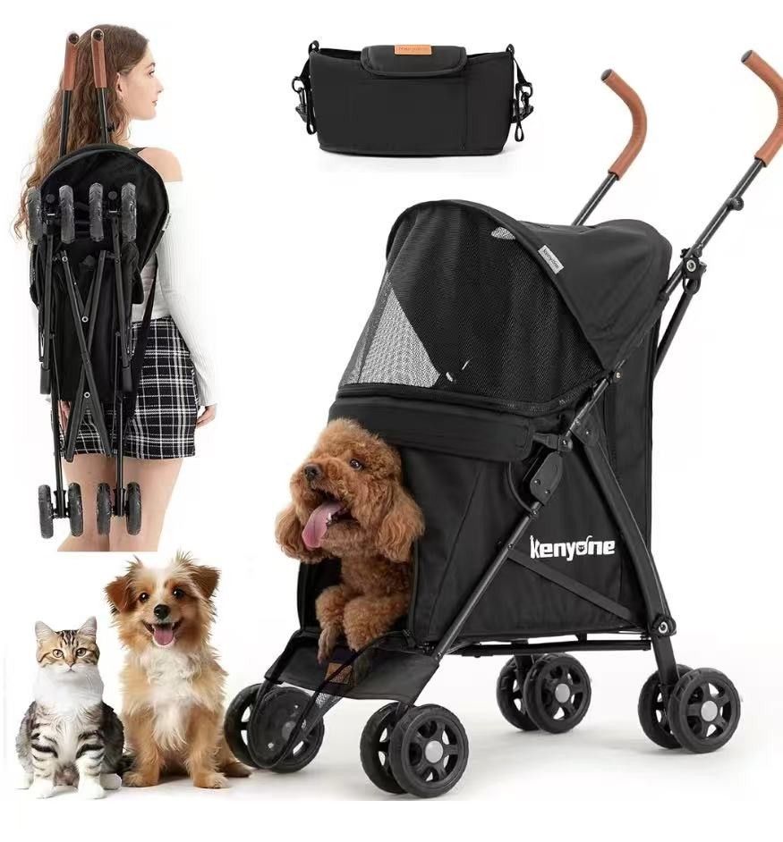 C210 Lightweight Pet Stroller, Premium Portable Compact Travel Dog Stroller for Small and Medium Cats, Dogs, Puppy