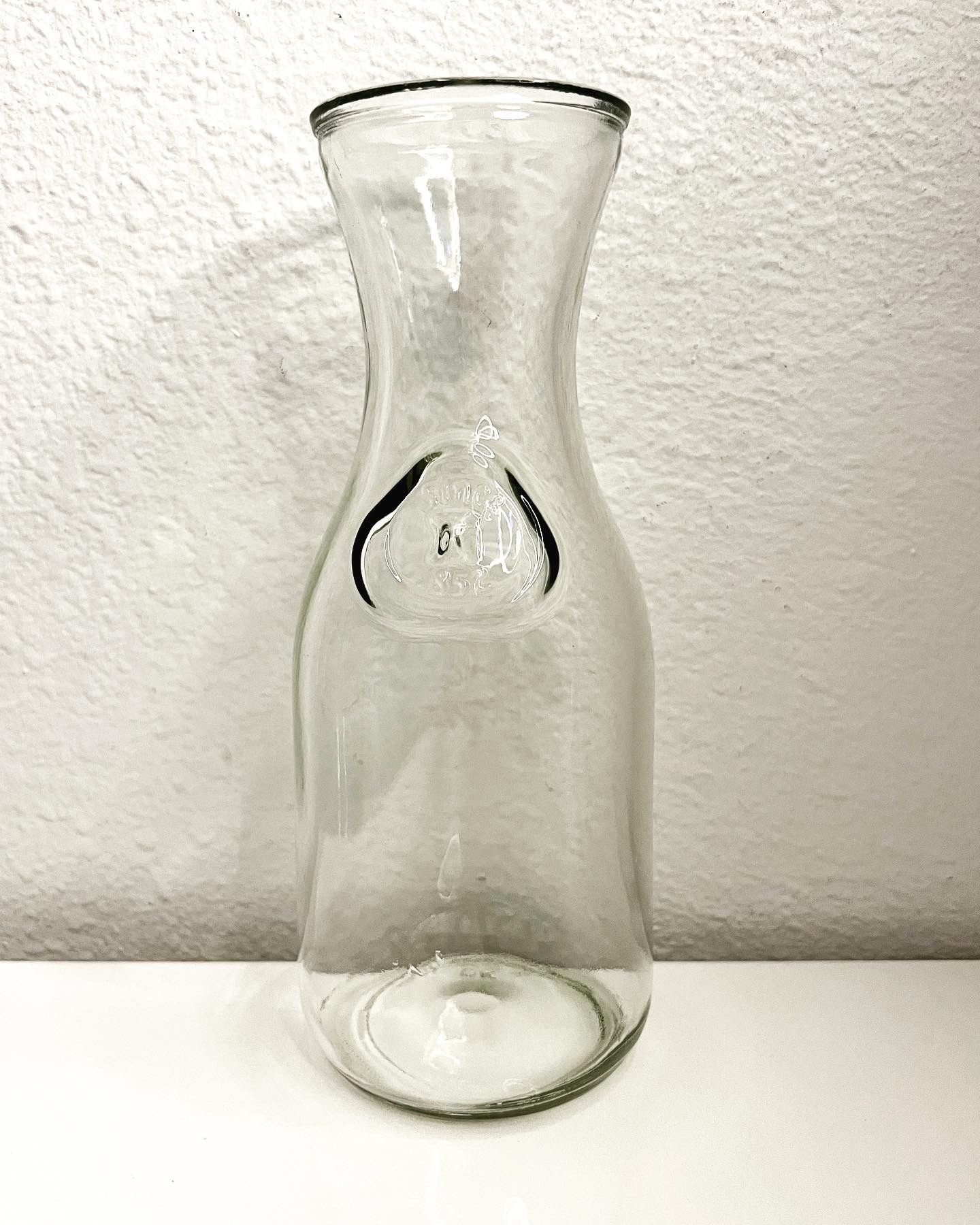 Vintage Paul Mason Glass Bottle Jug Vase Embossed Since 1852 Made with Dent