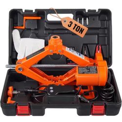 3-Ton 6600 lbs. Electric Scissor Jack Car Floor Jack 12-Volt Lift Up To 16.5 in. H with Remote Control for Sedan SUV