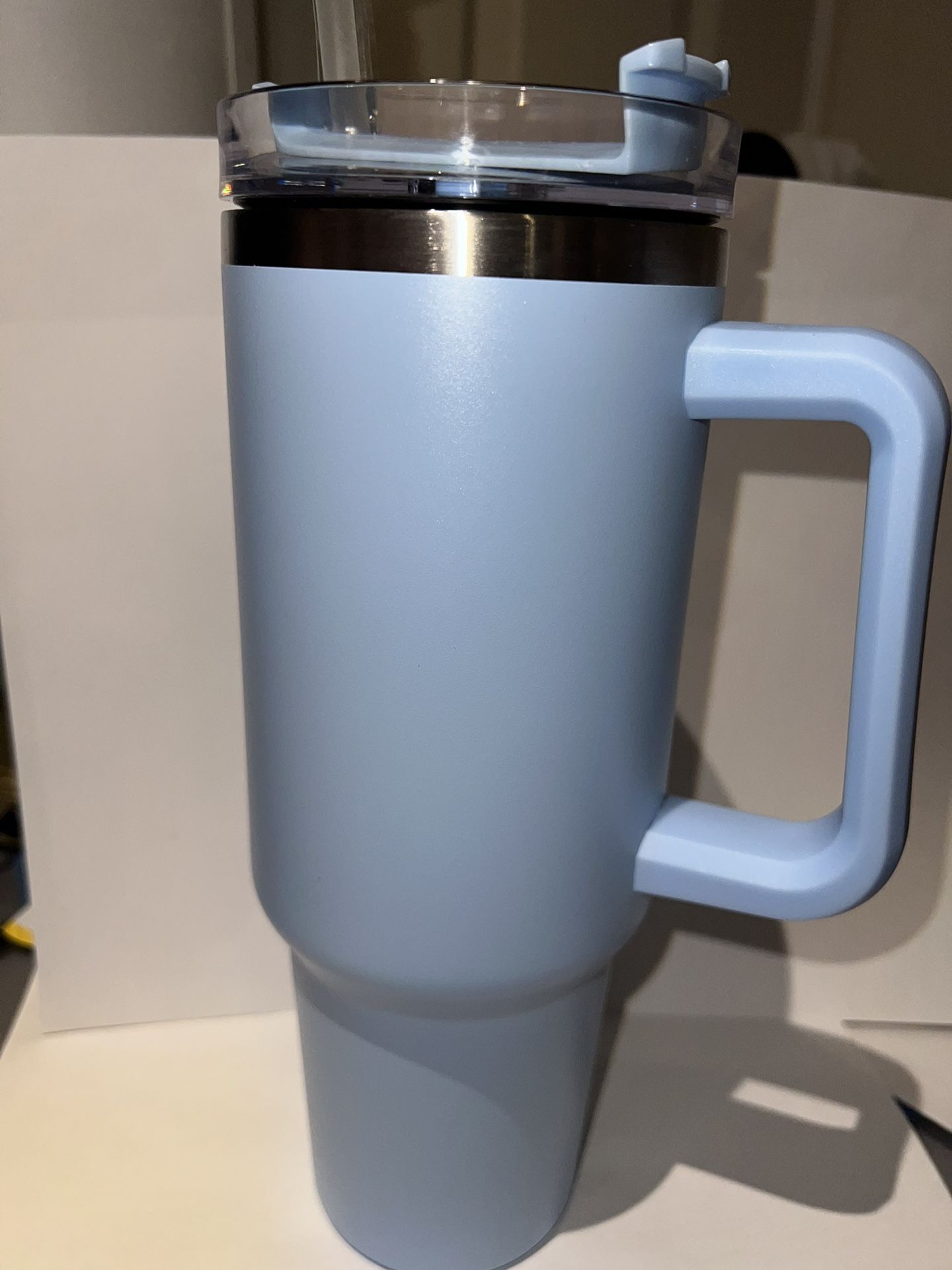 40 oz Tumbler with Handle and Straw Insulated Cup Reusable Stainless Steel Cup