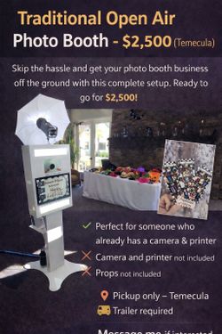 🔥 Photo Booth Business Package For Sale – 2 Booths – $5,500 (Temecula, CA)
