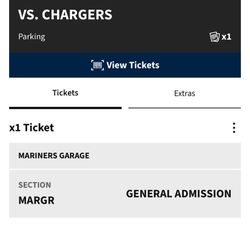 Parking Pass- Chargers Vs Seahawks