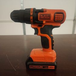 BLACK+DECKER 20V MAX Cordless Drill and Driver, 3/8 Inch, With, Battery