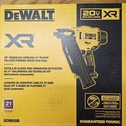 Dewalt 20-Volt Brushless Cordless XR Compact 21-Degree Framing Nailer (Tool-Only)