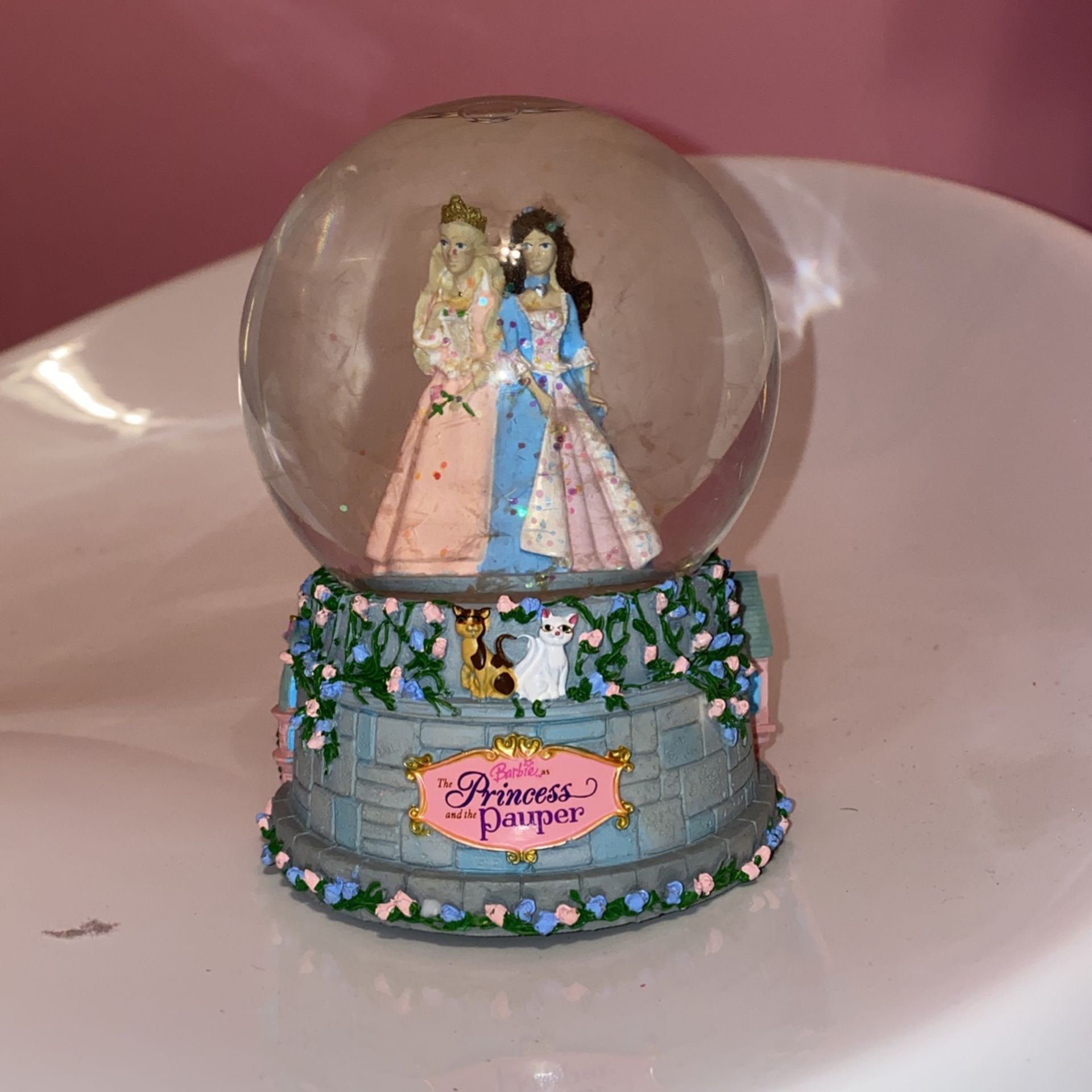 Princess And The Pauper Barbie Snow Globe