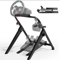 Open box-ARES WING Sim Racing Wheel Stand, Foldable Racing Simulator Cockpit, Formula and GT Sim Racing Cockpit Compatible with Fanatec, Thrustmaster,