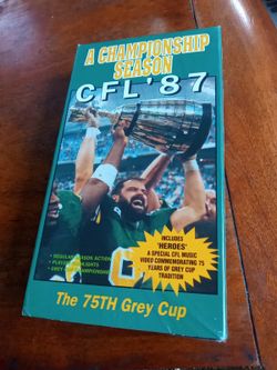 Vintage 1987 CFL Football Season + Grey Cup Edmonton Eskimos VHS Video Tape Sealed 