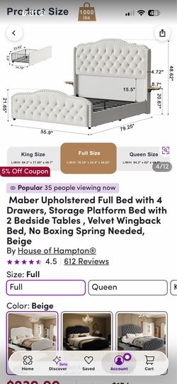 Full Bedframe X Full mattress