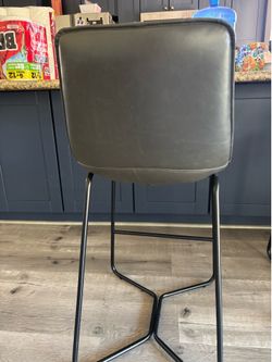 4 bar stools dark brown