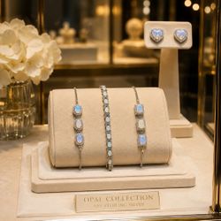 Sterling Silver Opal Collection Jewelry Set