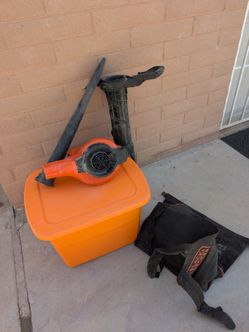 Black & Decker 12 AMP Corded Electric 3-In-1 Backpack Leaf Blower, Vacuum & Mulcher