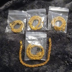 Gold plated bracelets