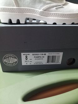 Palladium Pampa Hi Women's Sneakers Star White Size 8