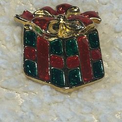 I-10. Signed AAI Christmas Gift Brooch 