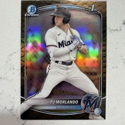 2025 Bowman Baseball - PJ Morlando - REPTILLIAN - Miami Marlins - #BCP-91