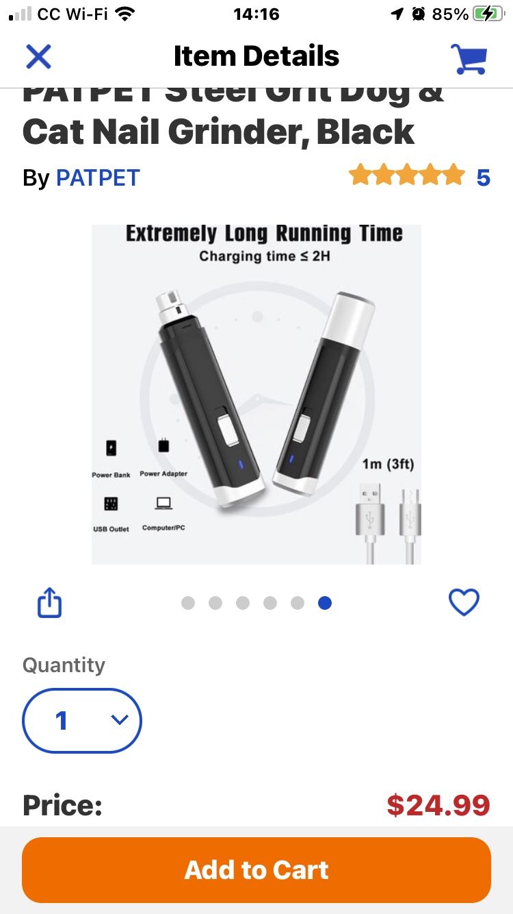 BRAND NEW PET NAIL GRINDER