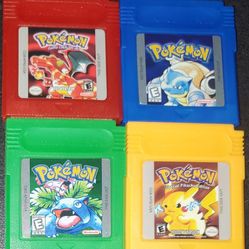 Pokemon Green Blue Red Yellow GBC Game Cartridge Gameboy Color 