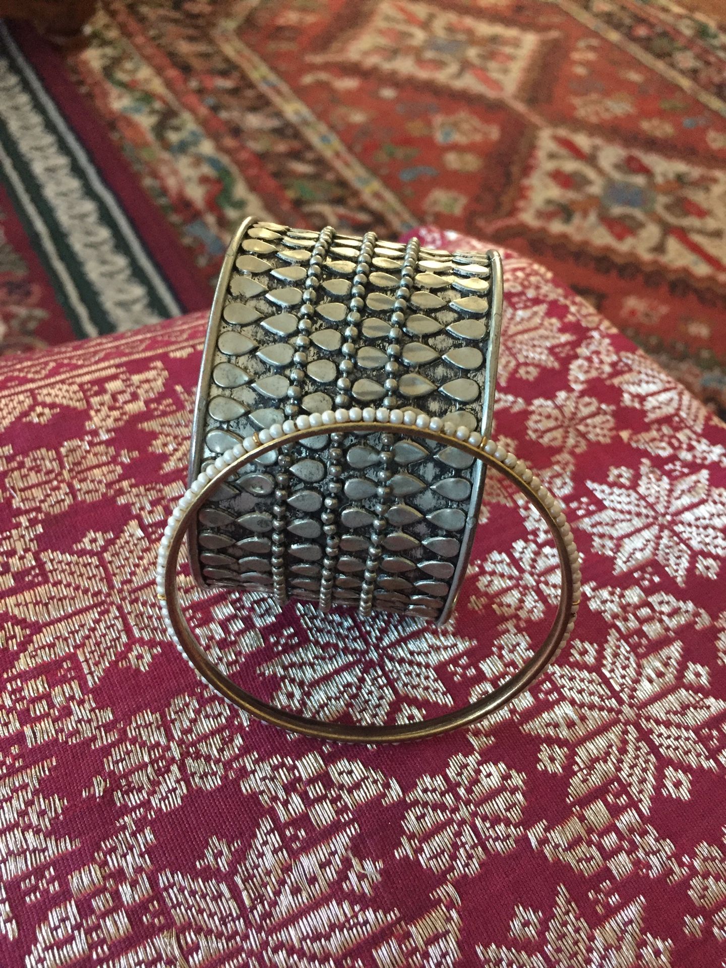 Wide good hand made bracelet