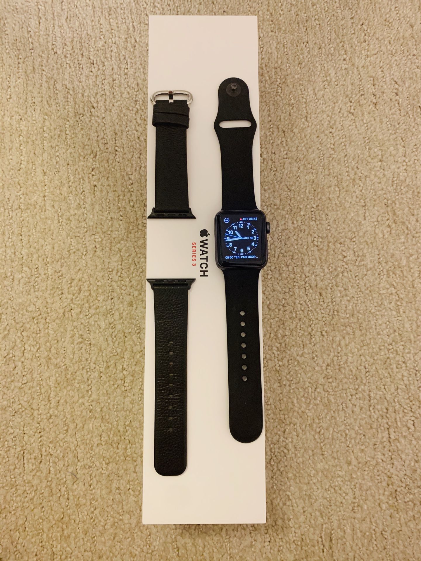 Apple Watch Series 3 + Cellular (38 mm, Space Grey Aluminum)
