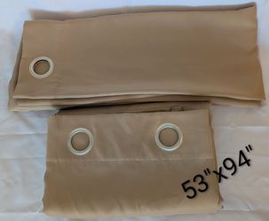 Drapes Tan Light Blocking Curtains