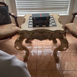 gold antique table 