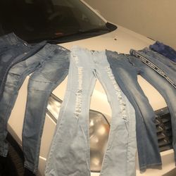 Jeans, jean shorts, shoes, and Gucci belt   Burberry belt