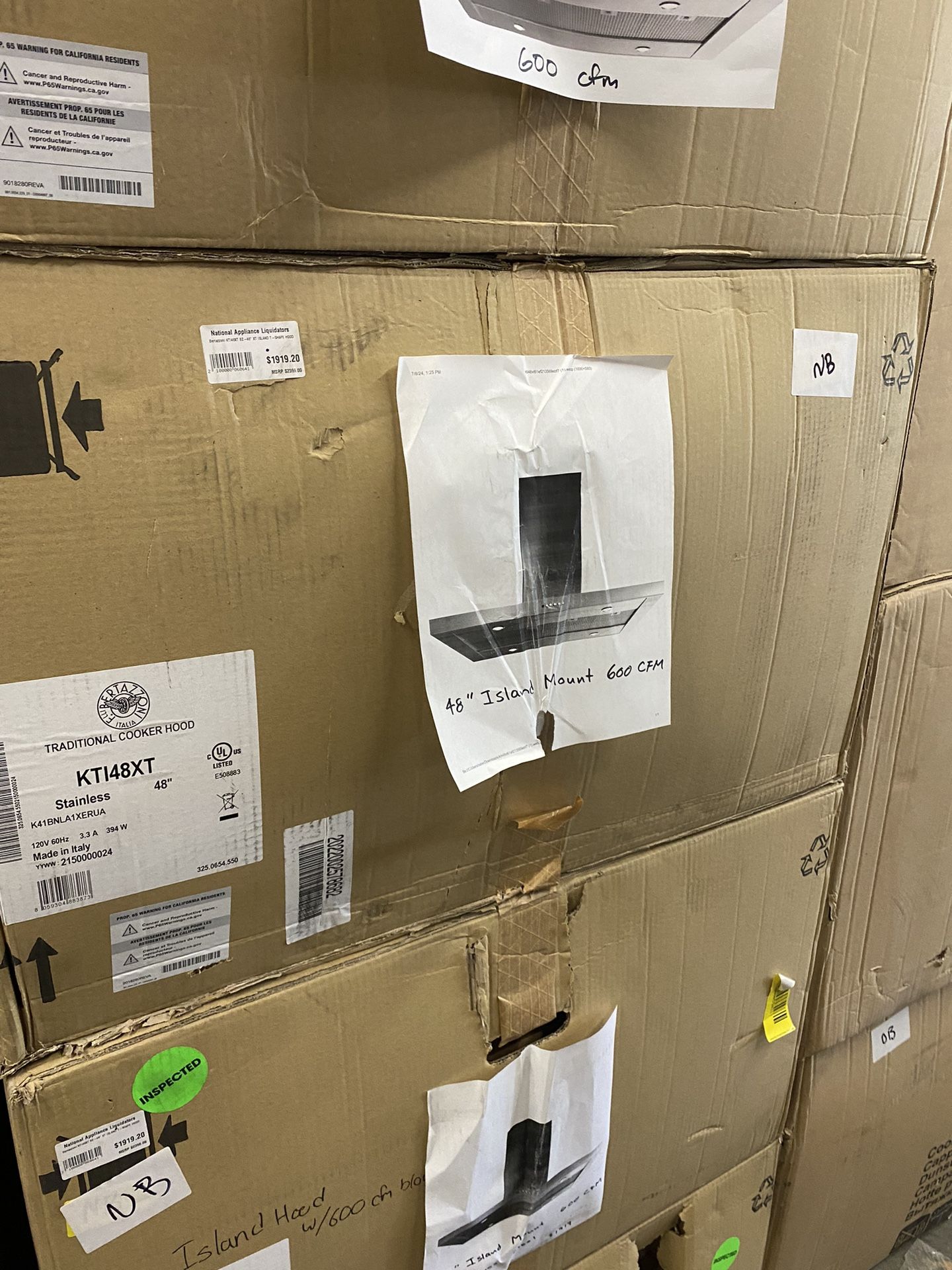 KTI48XT 48 Inch Island Mount Range Hood