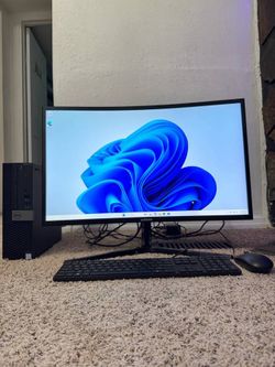 i7 Dell OPTIPLEX 5050 Desktop Computer System with 27” Curved Monitor